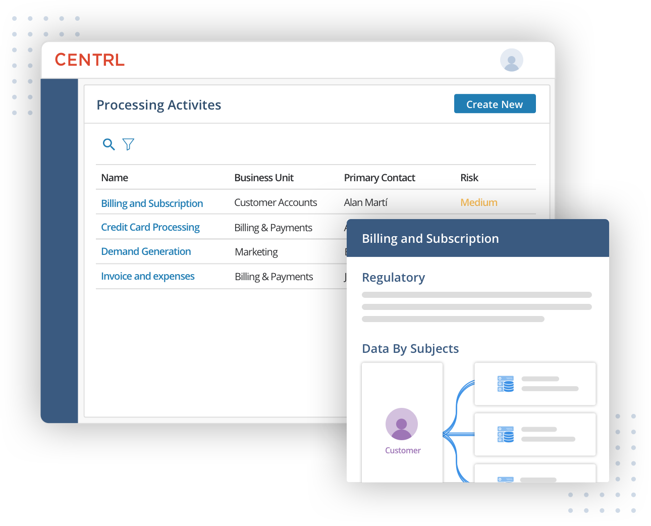 Generate real-time, up-to-date records of processing activities and more for compliance reporting
